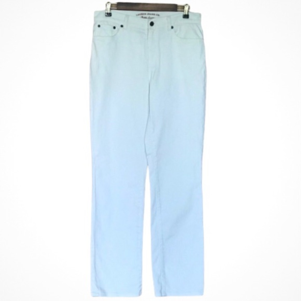 Lauren Jeans Co White High Rise Mom Jeans